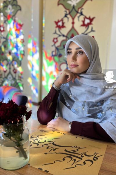 روسری بهارناز آبی