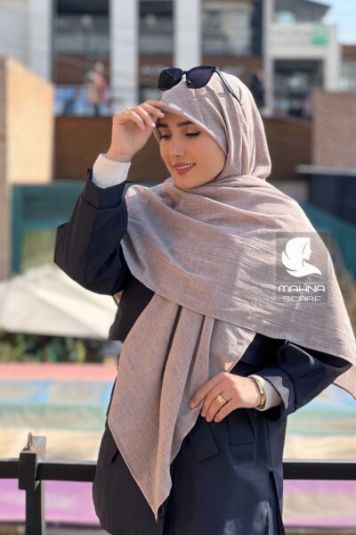روسری وال نخی نسکافه ای