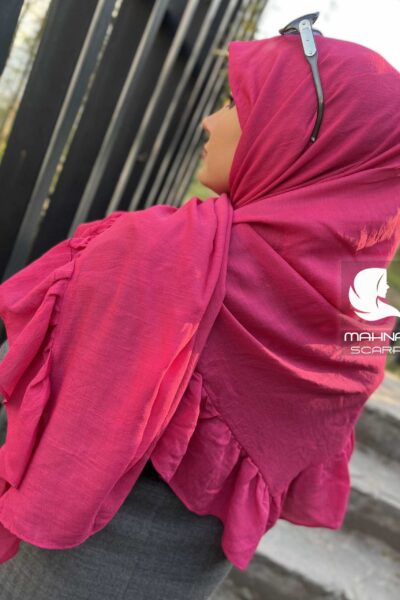 روسری چیندار سرخابی
