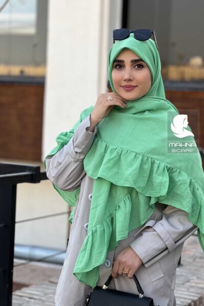 روسری چیندار سبز سیدی