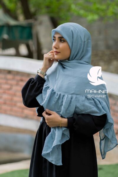 روسری چیندار آبی
