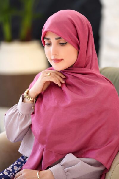 روسری شیمر سرخابی روشن