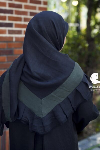 روسری چیندار مشکی مدل مارال