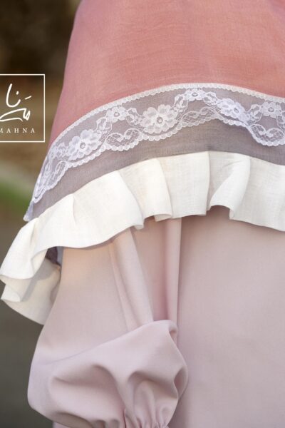 روسری چیندار صورتی مدل مارال