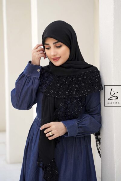 روسری چیندار تور مخمل لمه کوب