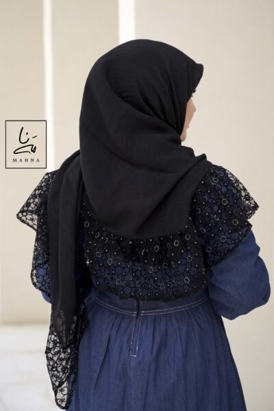 روسری چیندار تور مخمل لمه کوب