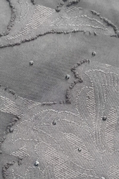 روسری حریر نخ دووره طرح گل