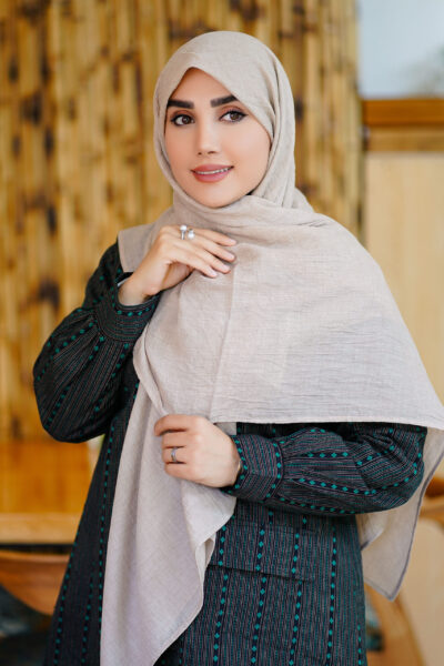 روسری وال نخی کرم