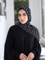 روسری خالخالی کرپ حریر