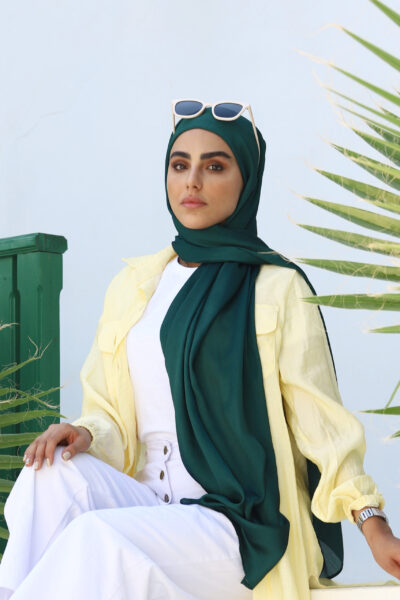 شال کلاهدار سبز یشمی تسلا