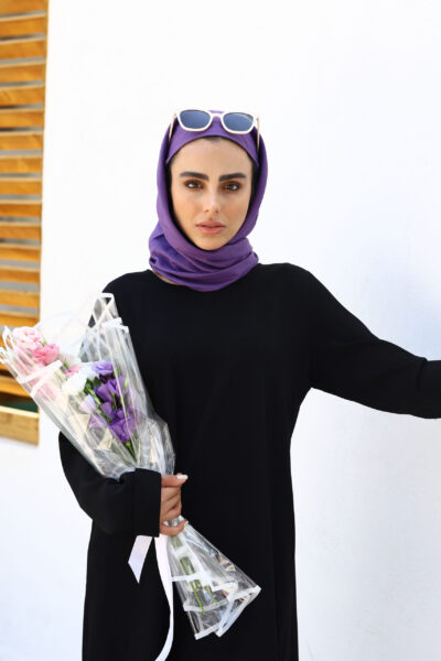 روسری وال هندی بنفش