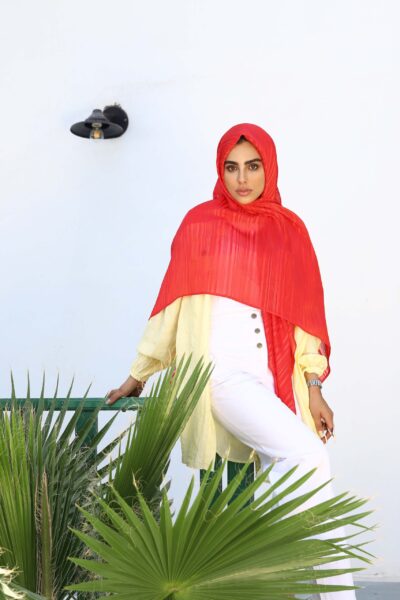 روسری حریر لمه سروین قرمز