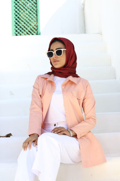 روسری ساتن آی سا زرشکی