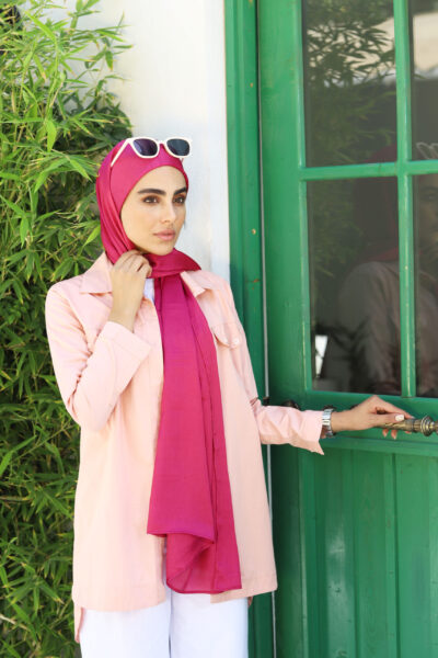 شال کلاهدار سرخابی تسلا