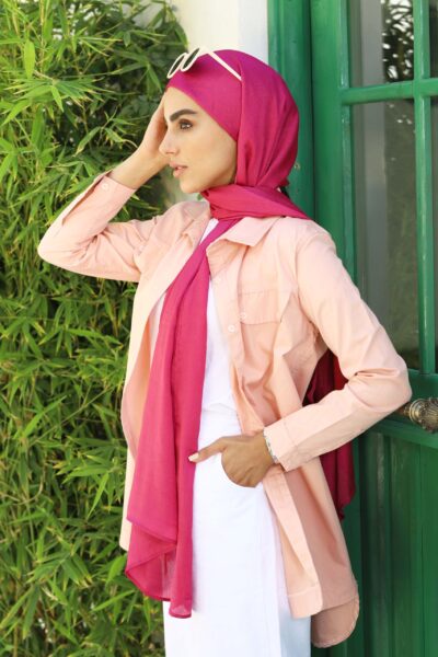 شال کلاهدار سرخابی تسلا
