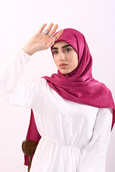 روسری ساتن ابریشم سرخابی - کوپرا