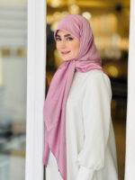 روسری ساتن خطدار یاسی