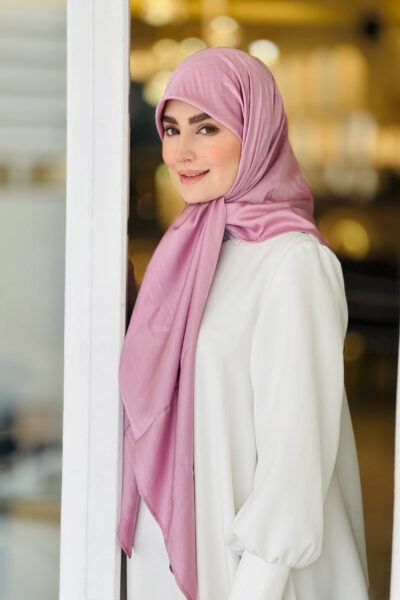 روسری ساتن خطدار یاسی