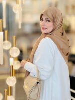 روسری ساتن نسکافه ای