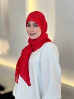 روسری حریر لمه سروین قرمز