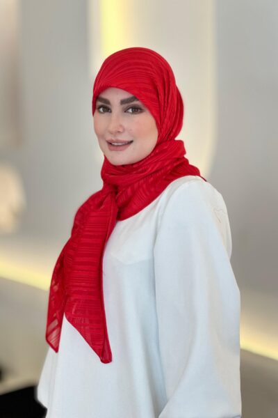 روسری حریر لمه سروین قرمز