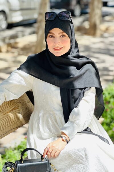 روسری وال نخی مشکی