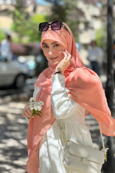 روسری وال نخی گلبهی
