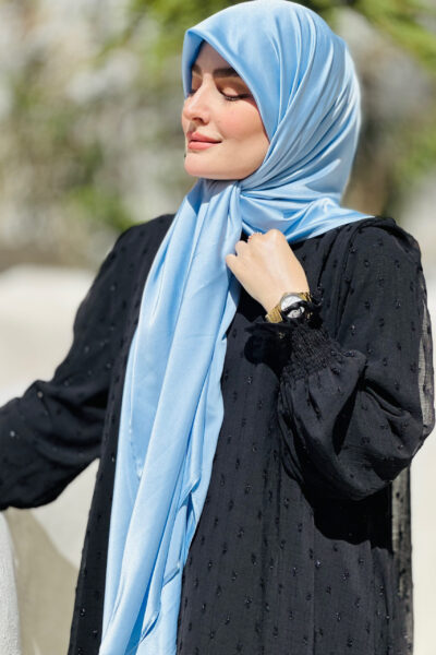 پیراهن مشکی حریر اشکی