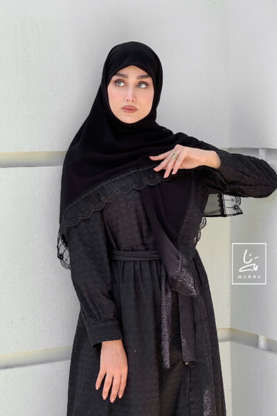 روسری مشکی تور دانتل دالبر