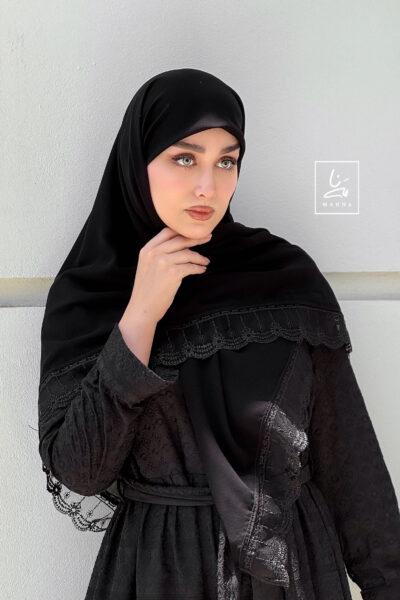 روسری مشکی تور دانتل دالبر