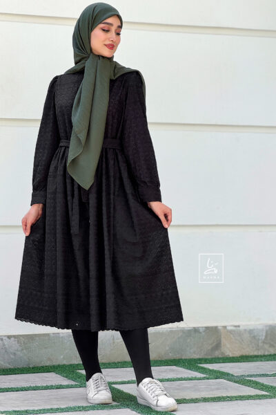 مانتو خامه دوزی مشکی