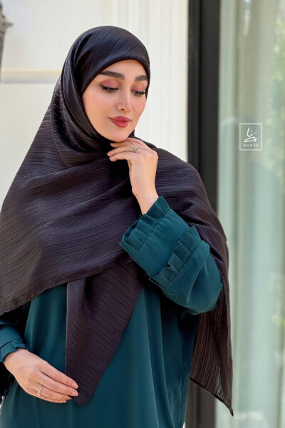 روسری حریر لمه مشکی