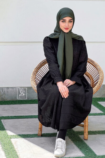 مانتو خامه دوزی مشکی