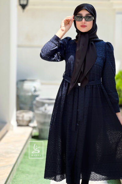 مانتو خامه دوزی سورمه ای