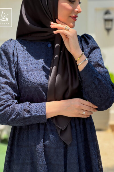 مانتو خامه دوزی سورمه ای