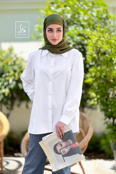 شومیز سفید بیسیک