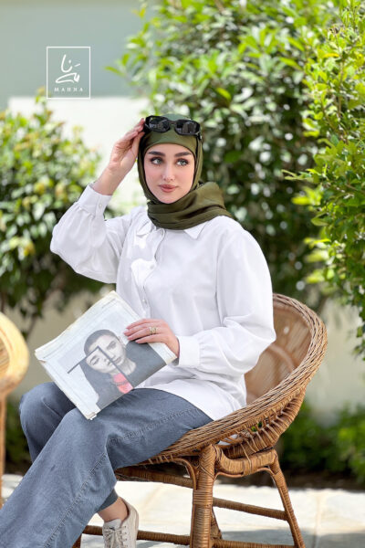 شومیز سفید بیسیک