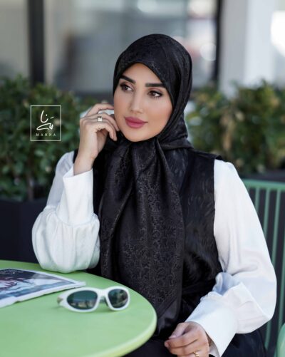 روسری ژاکارد ترک مشکی