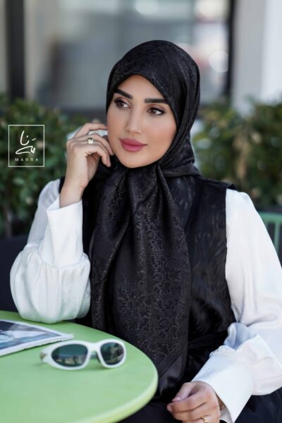 روسری ژاکارد ترک مشکی