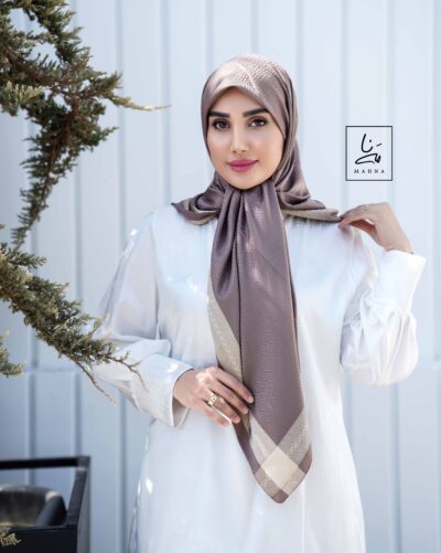 روسری ترک نوارطلایی نسکافه ای