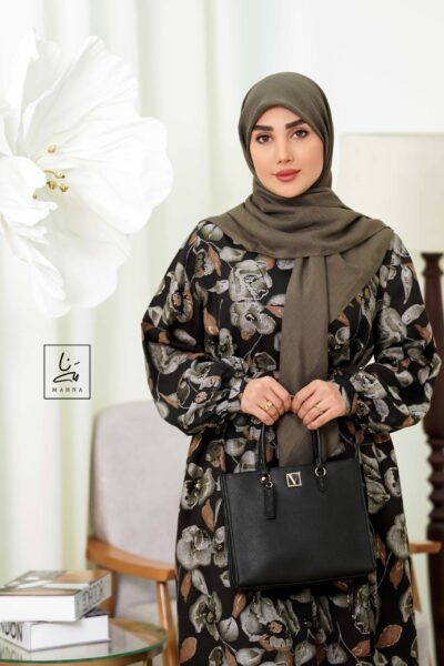 روسری وال اسلپ زیتونی دودی