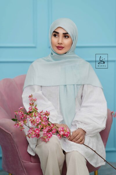 روسری تسلا آبی فیروزه ای روشن