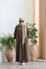 کفتان قهوه ای پاپیون