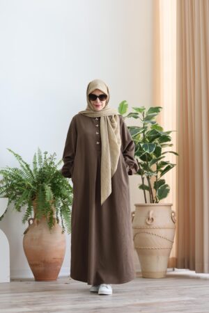 کفتان قهوه ای پاپیون