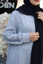 مانتو لینن هما آبی