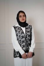 وست تور پولکدوزی مشکی ویشکا