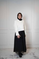 کت سفید دانتل سپید