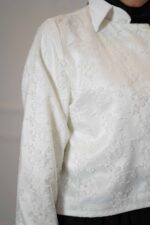 کت سفید دانتل سپید