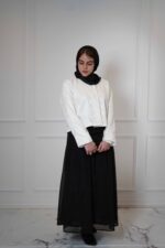 کت سفید دانتل سپید