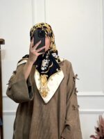 روسری ساتن ابریشم وارداتی ترک قواره 110